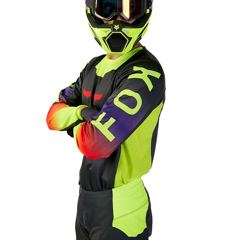 FOX Polera Moto 180 Flora Gris Oscuro - Rideshop