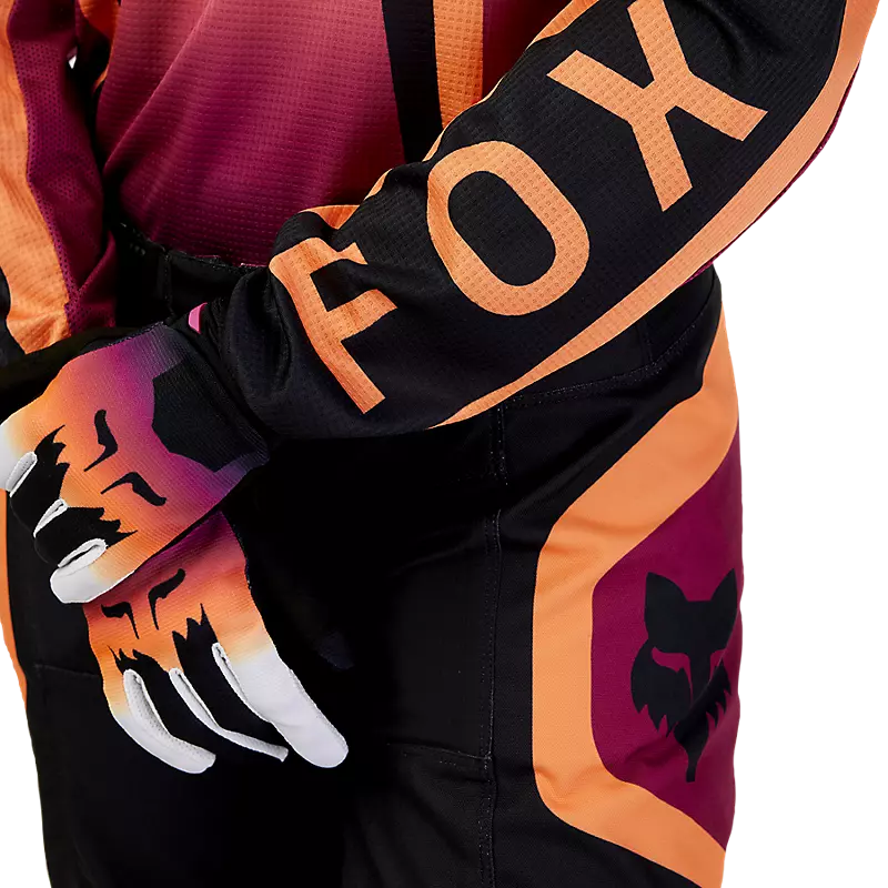 FOX Polera Moto Mujer 180 Ballast Burdeo/Naranjo - Rideshop