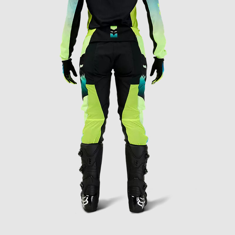 Pantalon Moto Mujer 180 Flora Negro/Amarillo Fox - Rideshop