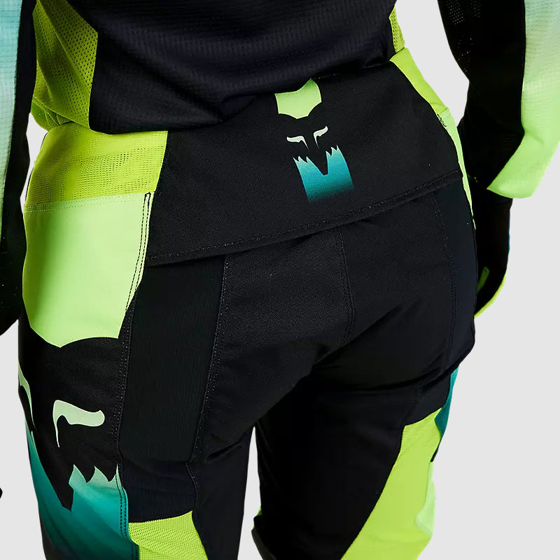 Pantalon Moto Mujer 180 Flora Negro/Amarillo Fox - Rideshop