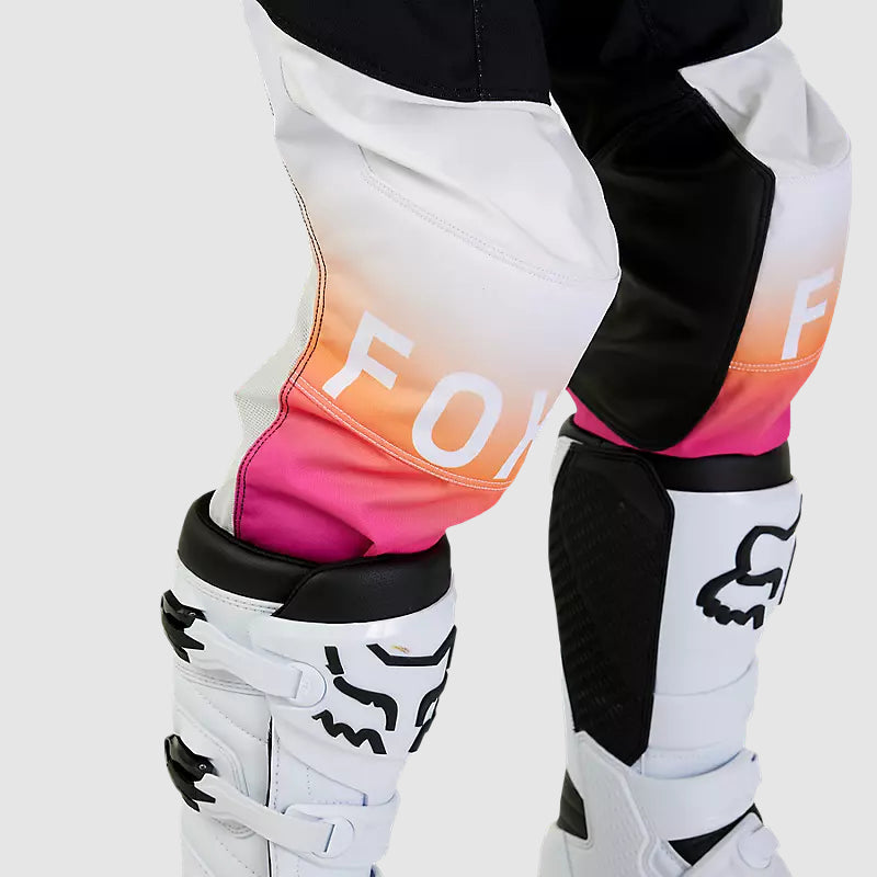 Pantalon Moto Mujer 180 Flora Negro/Rosado Fox - Rideshop