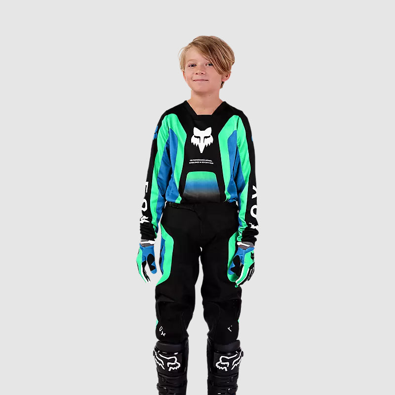 Pantalon Moto Niño 180 Ballast Negro/Azul Fox - Rideshop