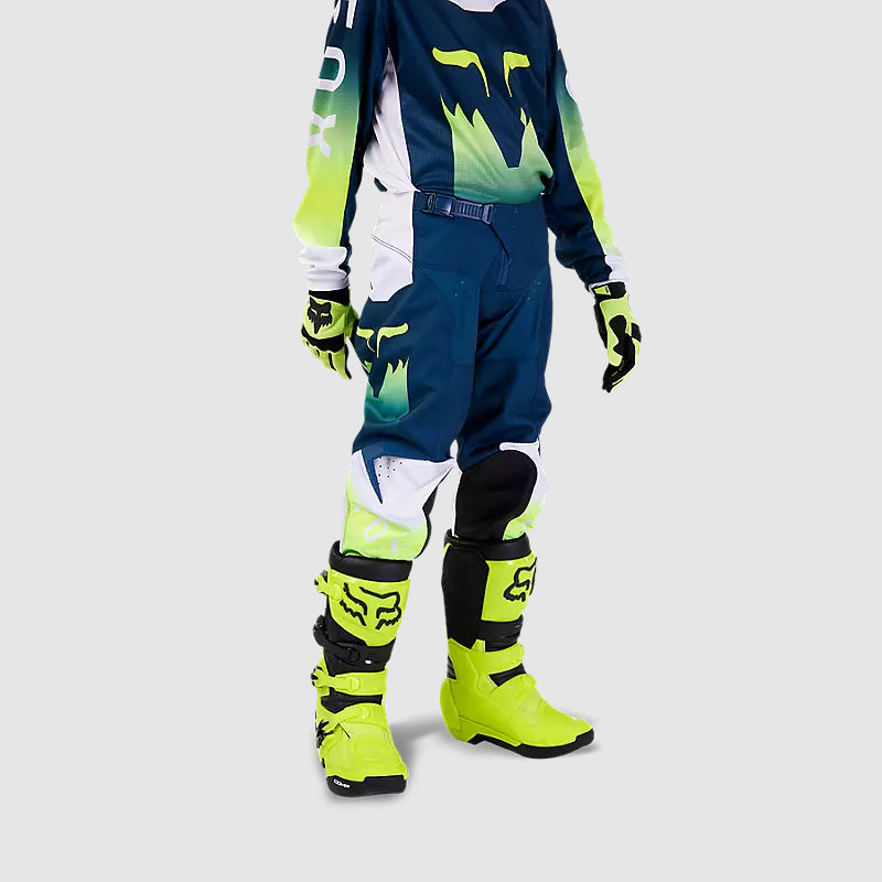 Pantalon Moto Niño 180 Flora Petroleo/Blanco Fox - Rideshop