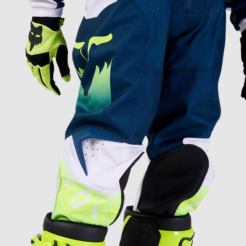 Pantalon Moto Niño 180 Flora Petroleo/Blanco Fox - Rideshop