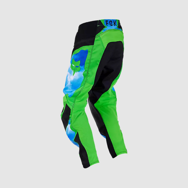 Pantalon Moto Niño 180 Atlas Celeste/Verde Fox - Rideshop