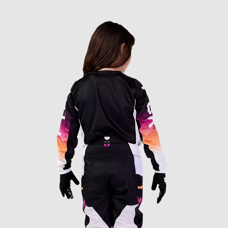 Pantalon Moto Niña 180 Flora Negro/Rosado Fox - Rideshop
