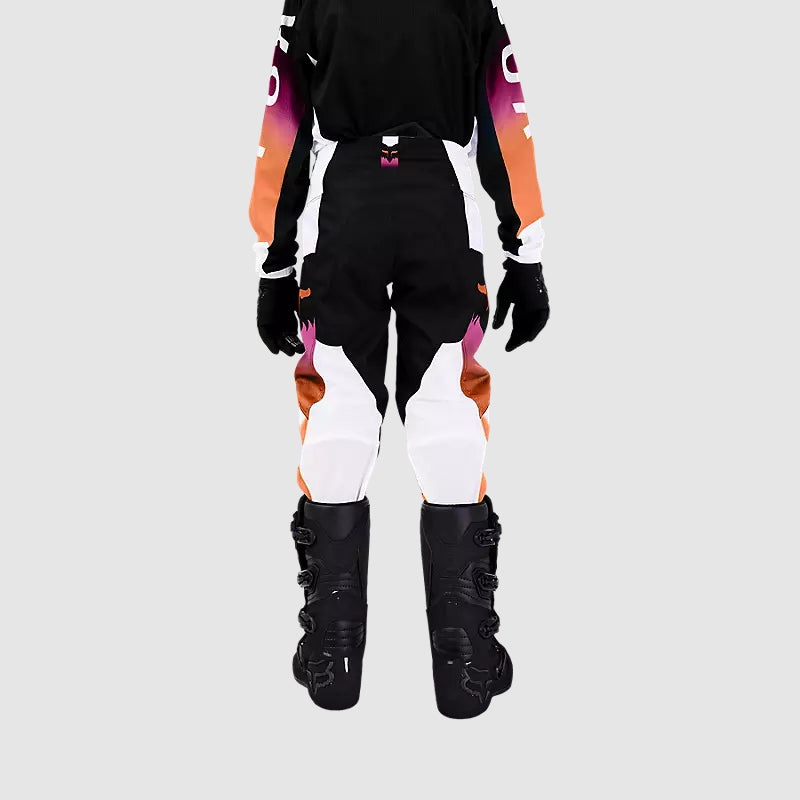 Pantalon Moto Niña 180 Flora Negro/Rosado Fox - Rideshop