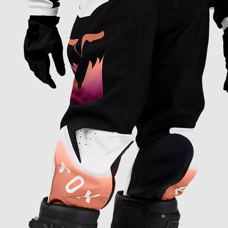 Pantalon Moto Niña 180 Flora Negro/Rosado Fox - Rideshop