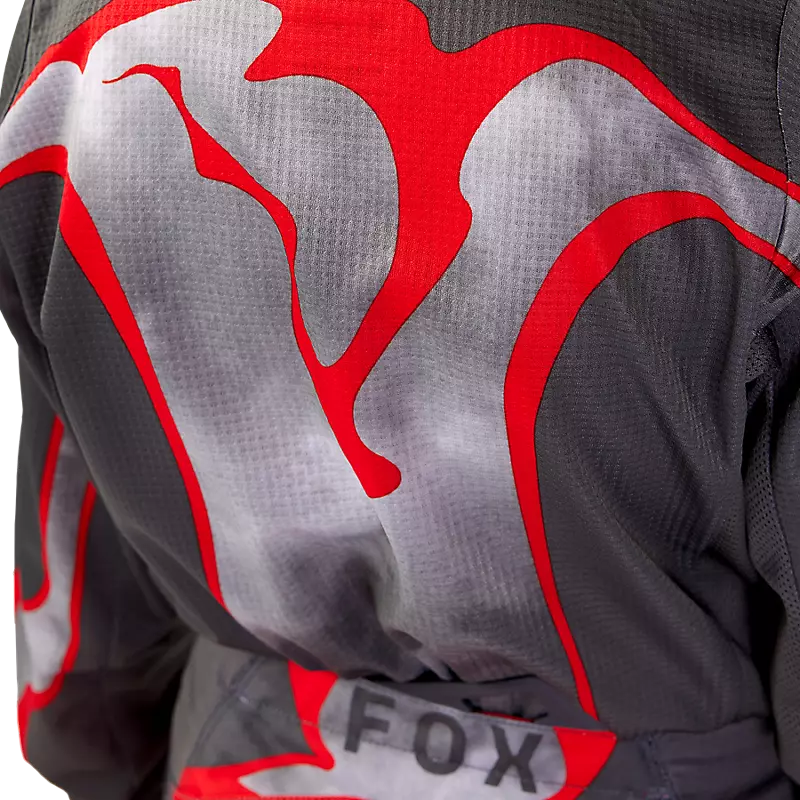 FOX Polera Moto Niño 180 Atlas Gris/Rojo - Rideshop