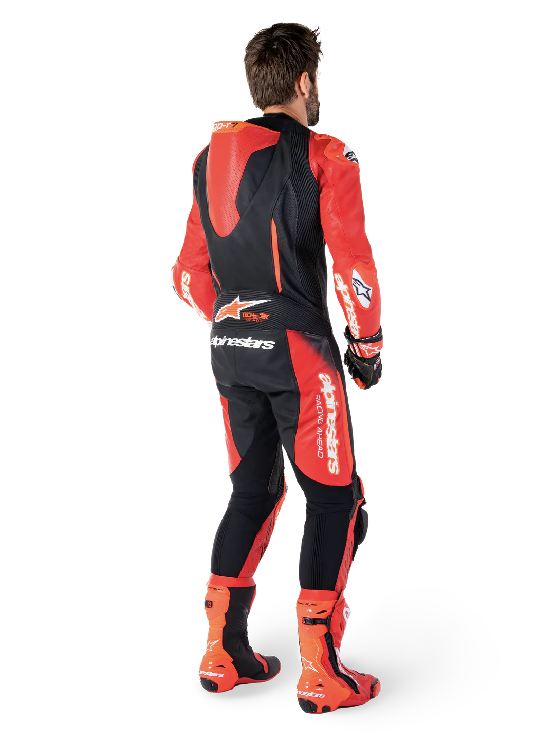 Traje Cuero Moto Competición Alpinestars GP-R7 Negro Rojo