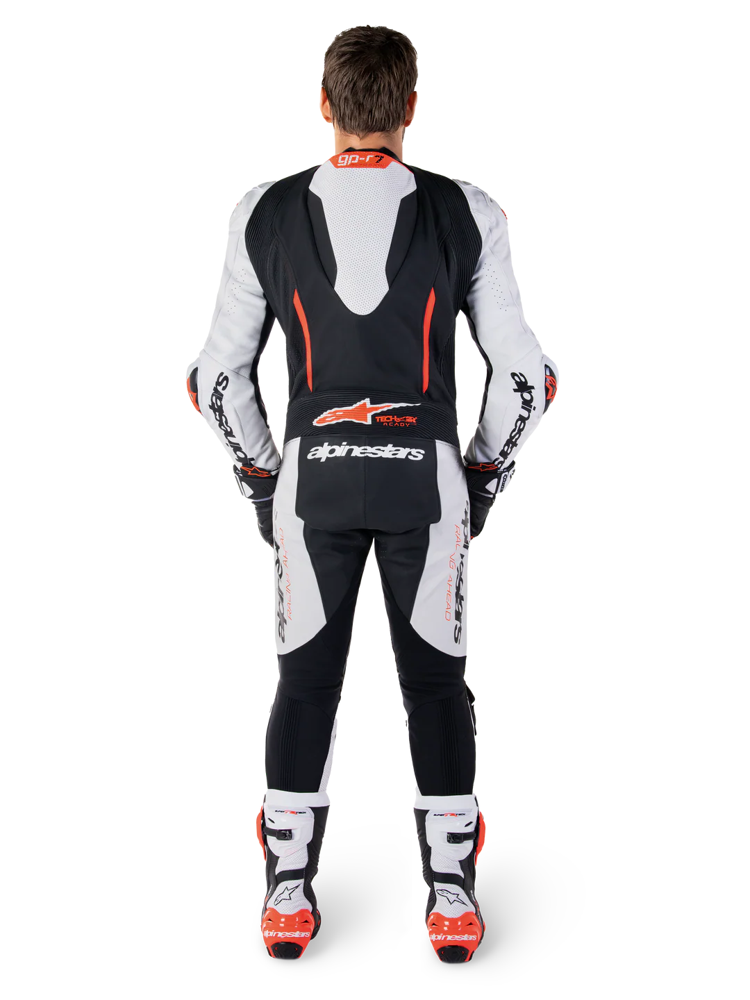 Traje Cuero Moto Competición Alpinestars GP-R7 Negro Blanco