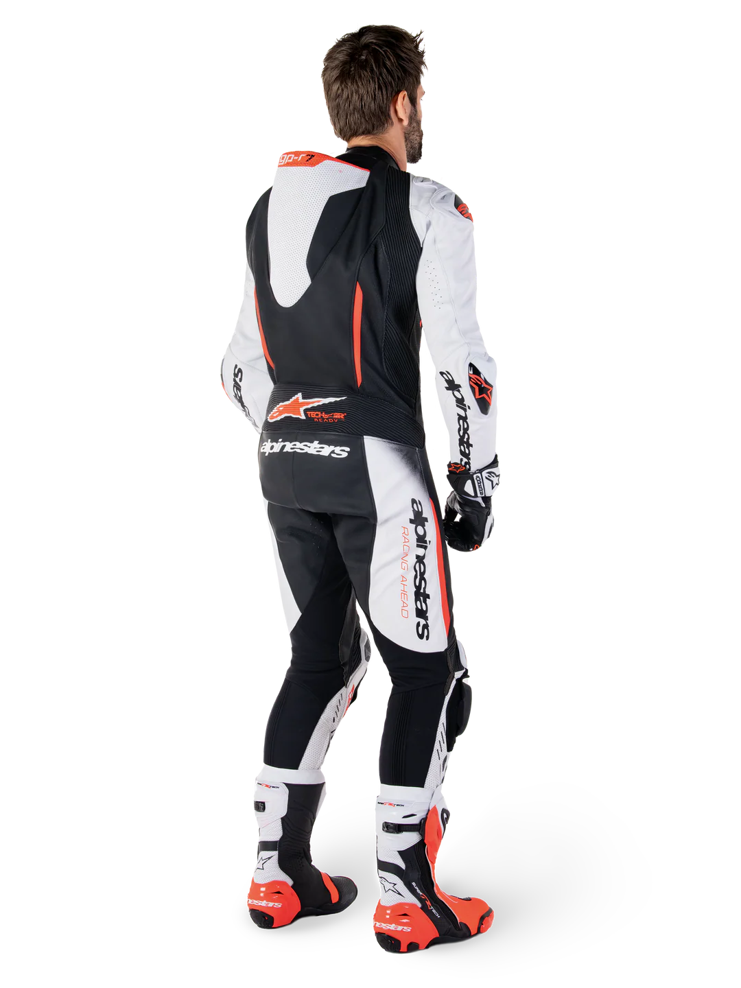 Traje Cuero Moto Competición Alpinestars GP-R7 Negro Blanco