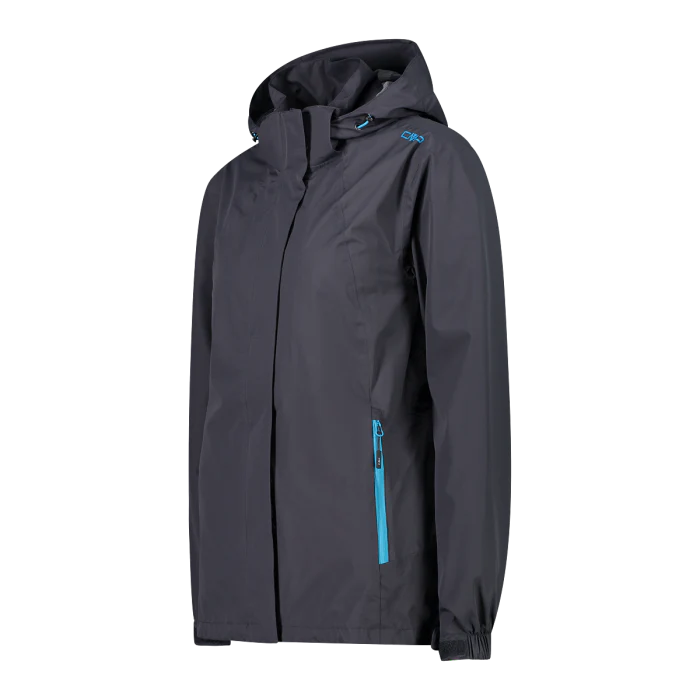 Chaqueta Mujer Impermeable con Gorro Desmontable Campagnolo Antracita