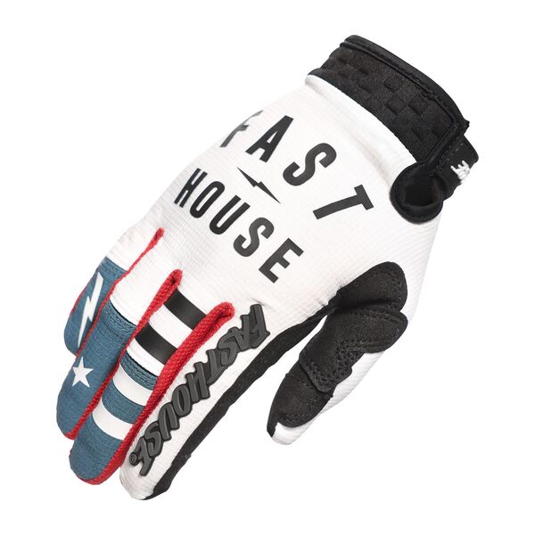 Guantes Mujer Fasthouse Speed Style Anthem Blanco Azul