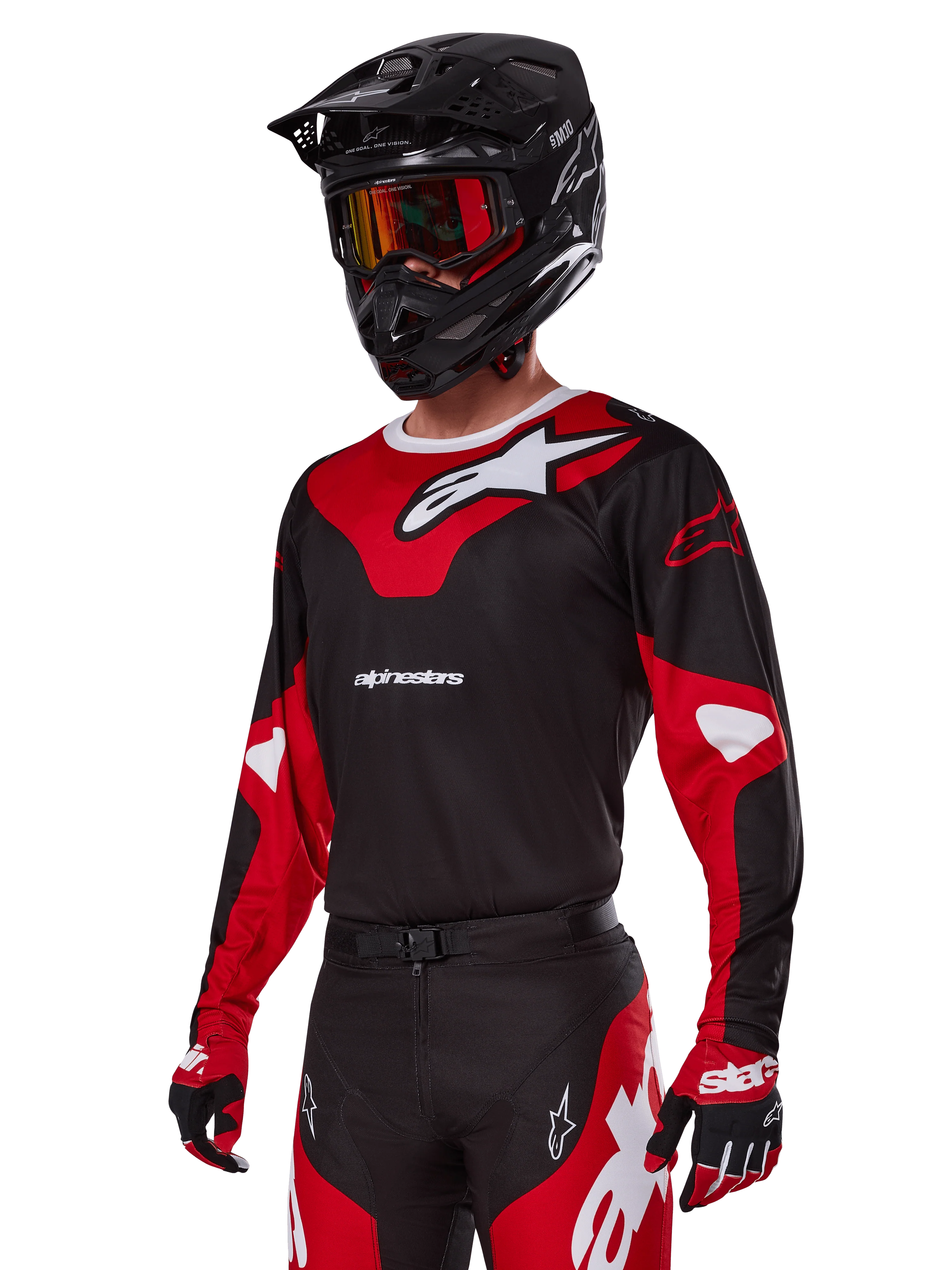 Jersey Alpinestars Racer Veil Negro/Rojo