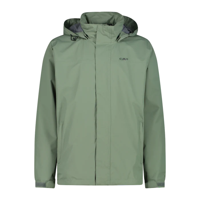 Chaqueta Hombre Impermeable Snaps Hood Campagnolo Salvia