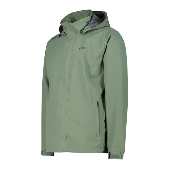 Chaqueta Hombre Impermeable Snaps Hood Campagnolo Salvia