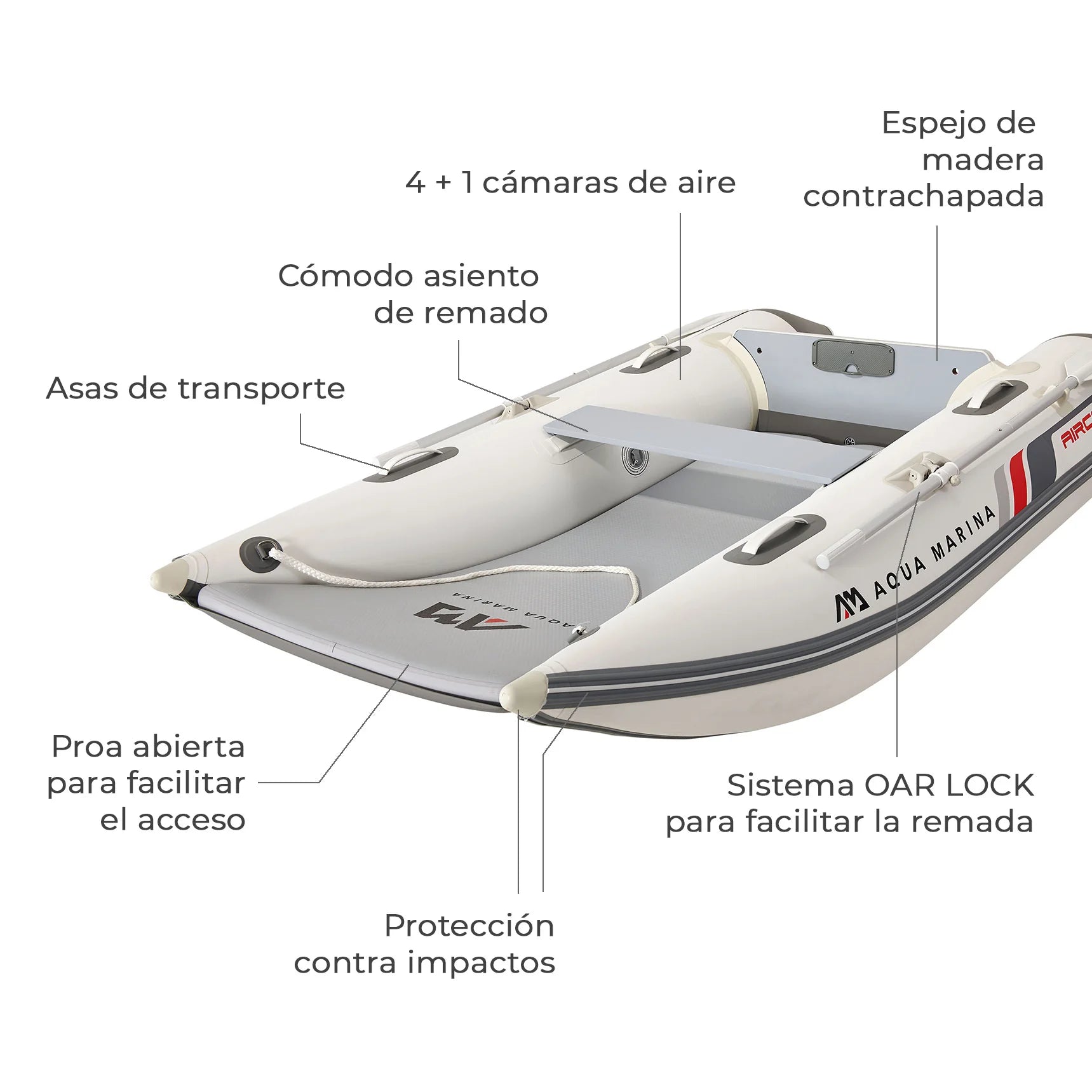 Catamarán Inflable Aqua Marina Ultra Liviano 2.85M