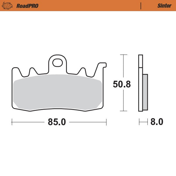 Pastilla de freno Moto-Master RoadPRO Sinter delantera DUCATI,BMW,HARLEY-DAVIDSON,