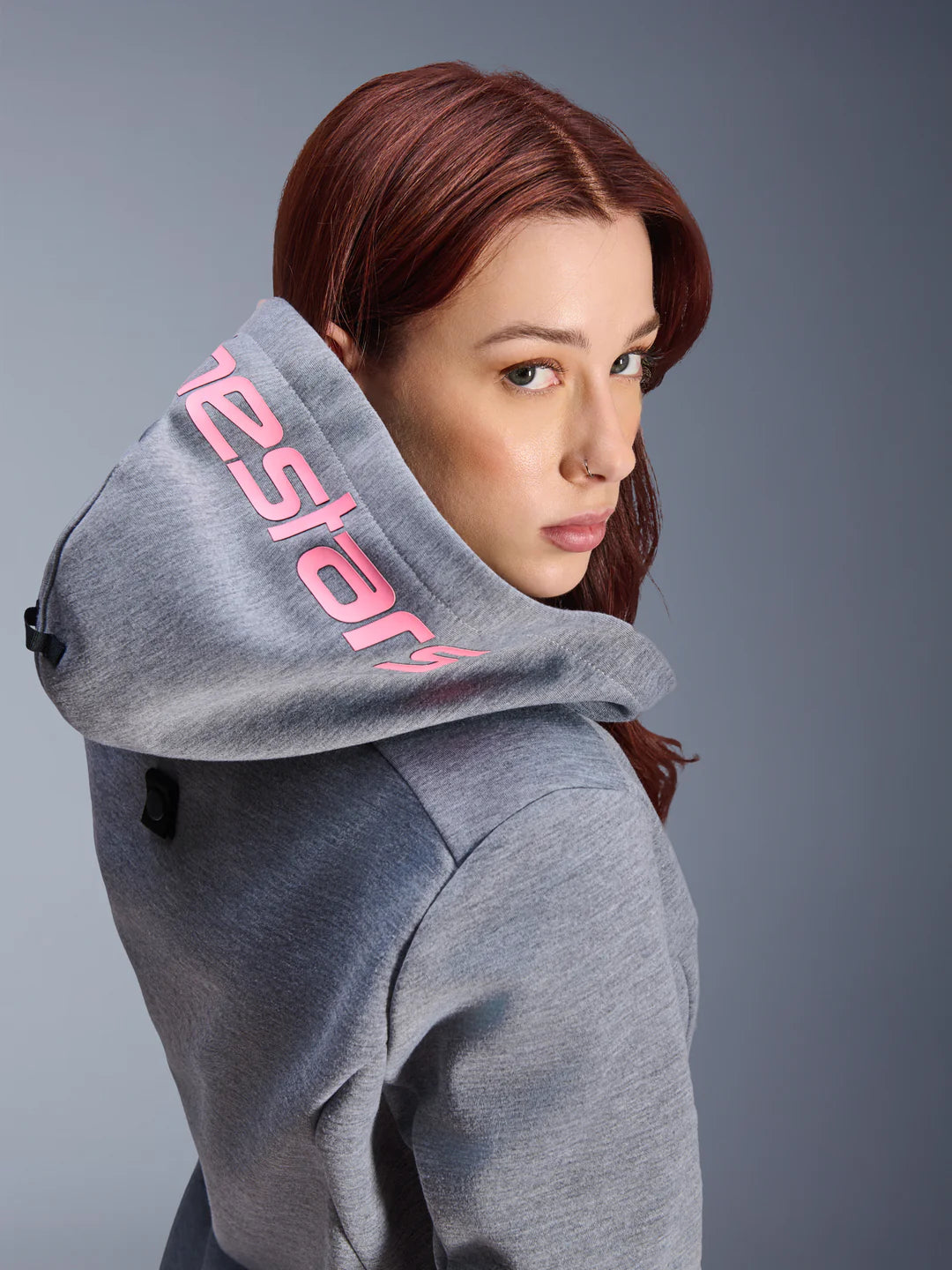 Polerón Mujer Alpinestars Stella Chrome V2 Sport Gris Rosado