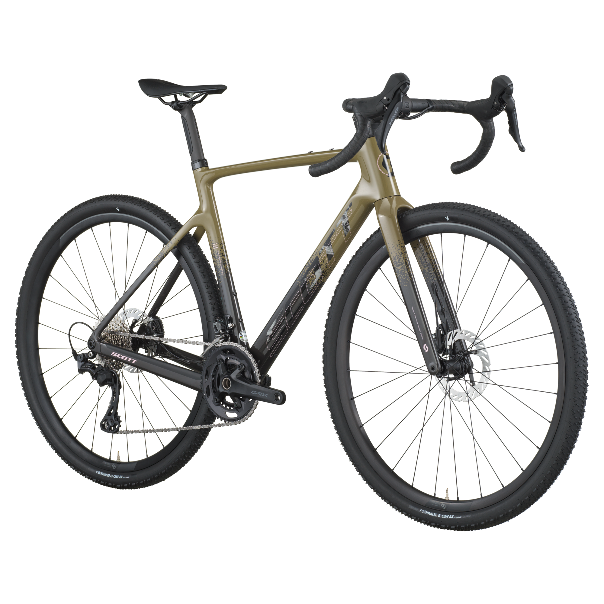 Bicicleta Gravel Scott Addict 40 Kaki Green Carbon Black