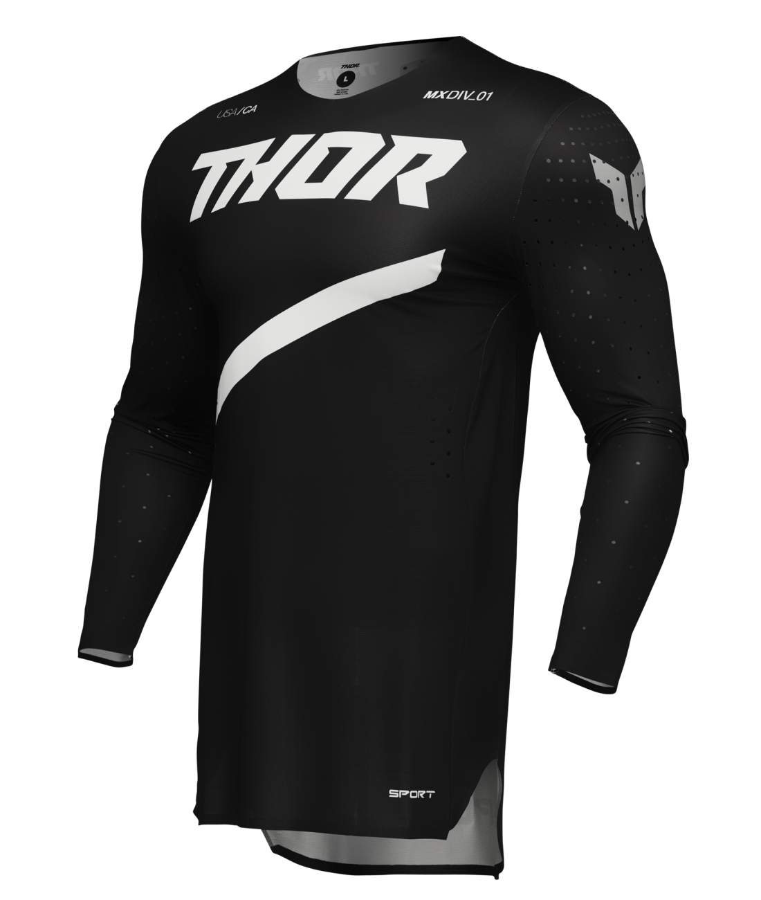 Polera Moto Thor Sportmode Brave Negro