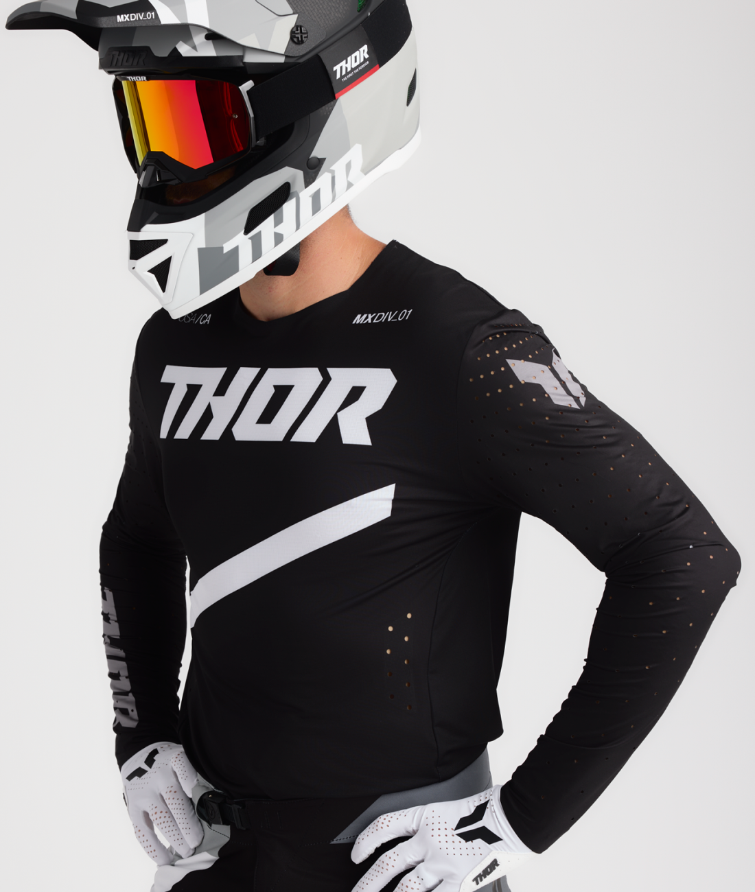 Polera Moto Thor Sportmode Brave Negro
