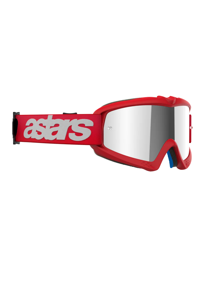 Antiparras Moto Espejada Alpinestar Vision Blaze Juvenil Rojo Plata Talla Única