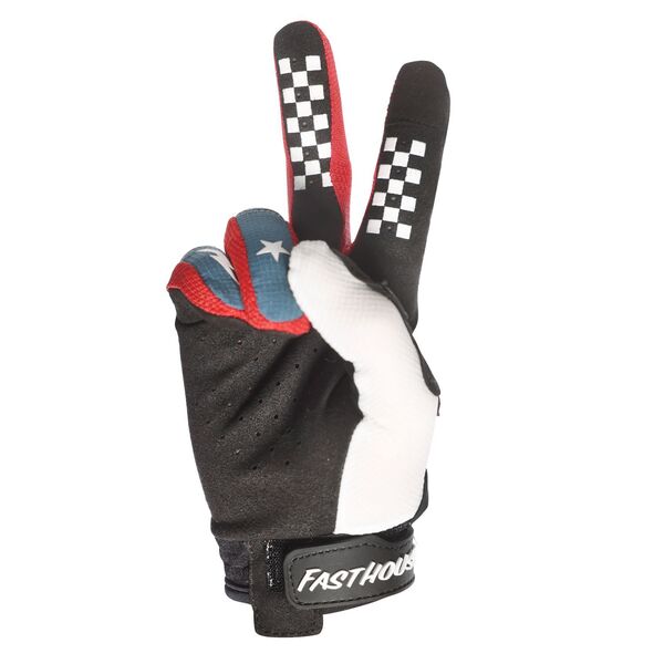 Guantes Mujer Fasthouse Speed Style Anthem Blanco Azul