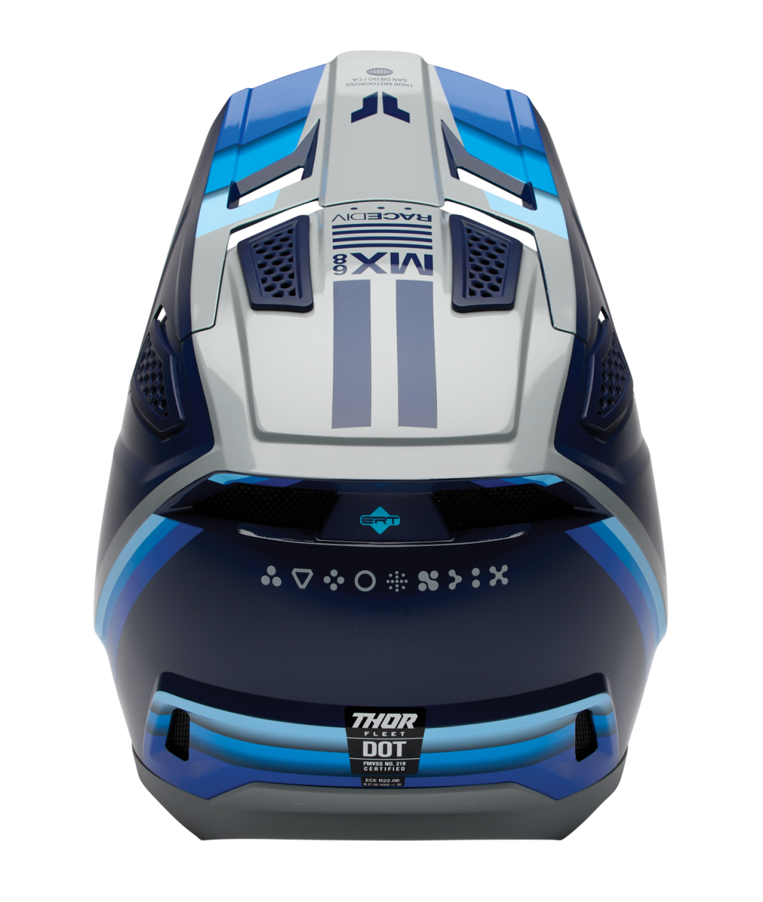 Casco Moto Thor Fleet Defy Azul Gris