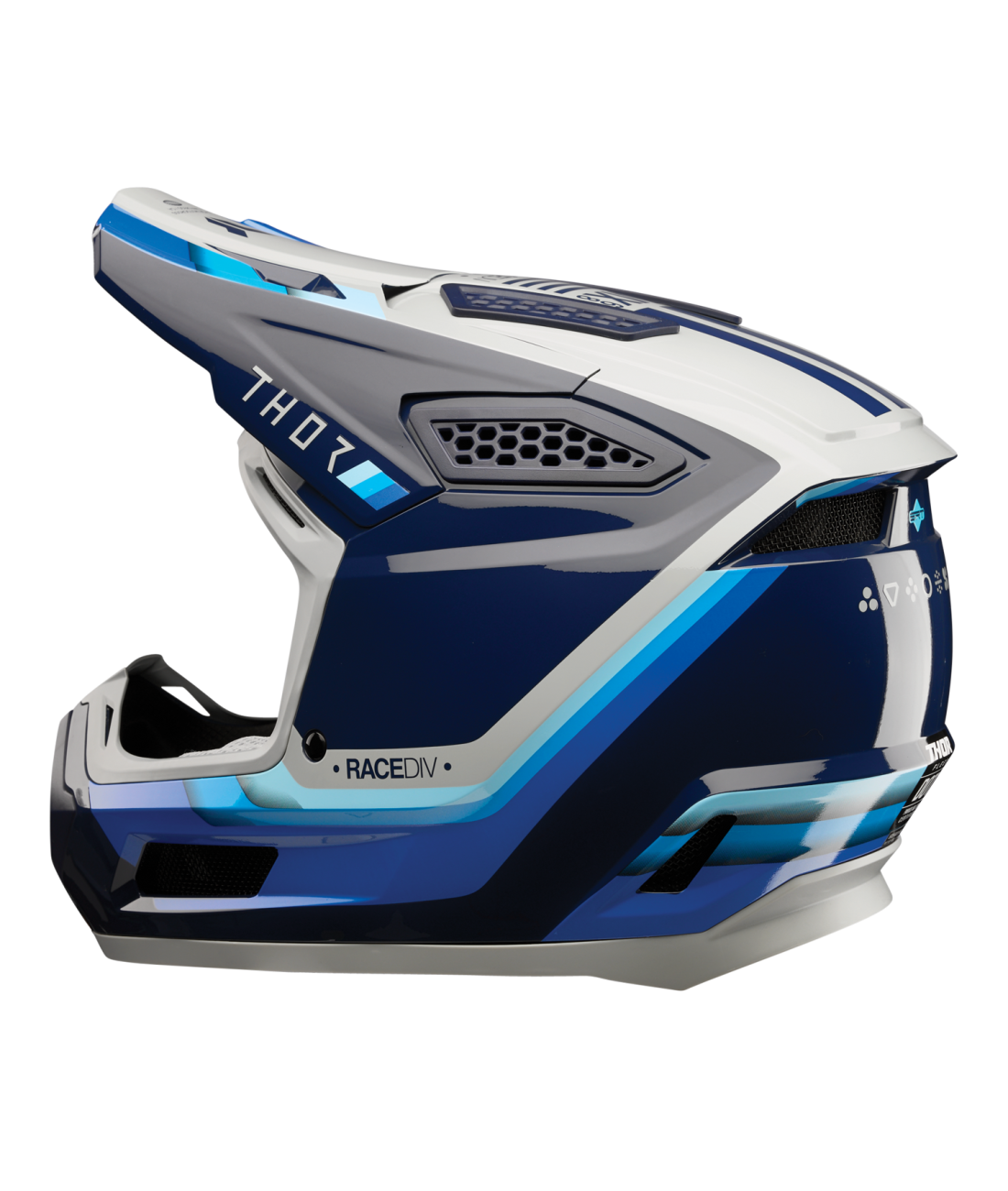 Casco Moto Thor Fleet Defy Azul Gris