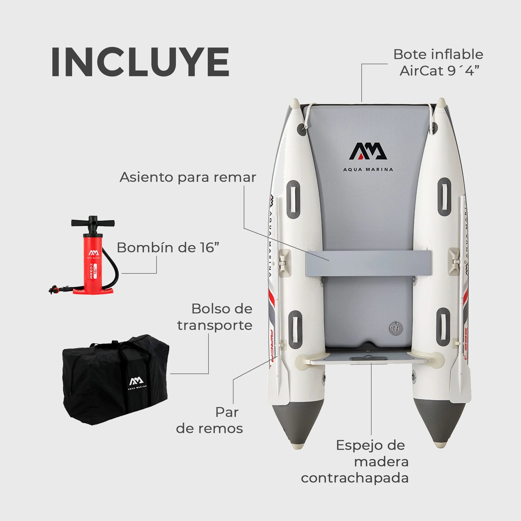Catamarán Inflable Aqua Marina Ultra Liviano 2.85M