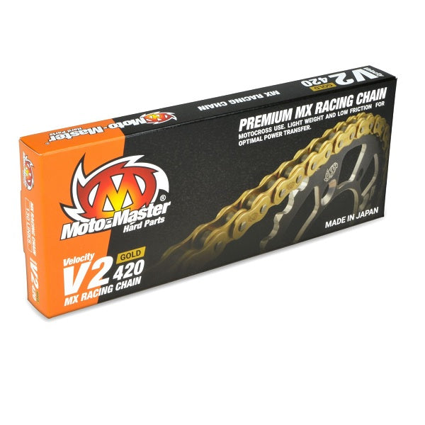 Moto-Master Cadena V2-420G (130 enlaces, con clip)