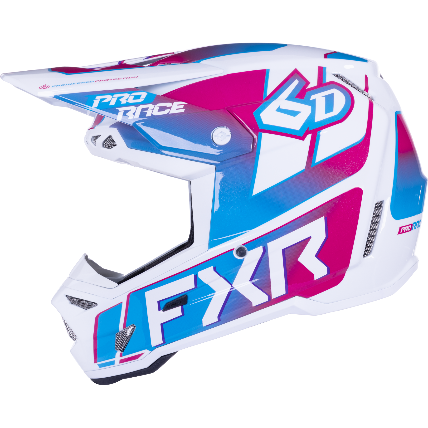 Casco FXR 6D Atr-3 Blue Razz White
