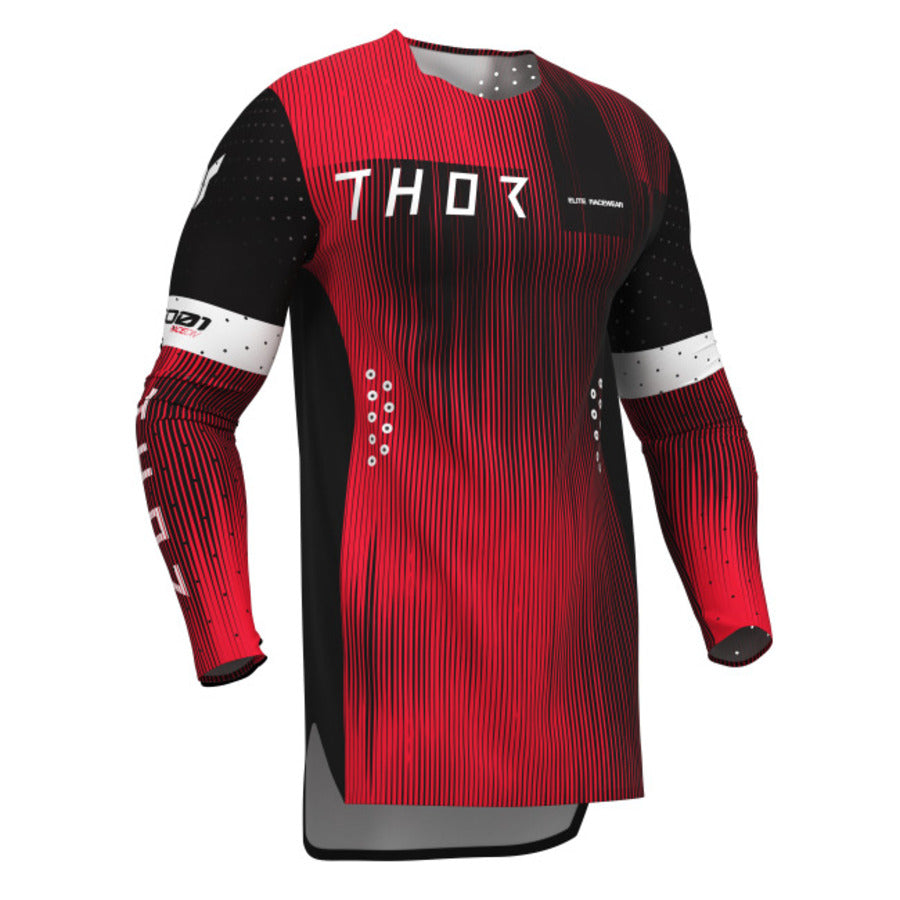 Jersey Moto Thor Sportmode Vanish Negro / Rojo
