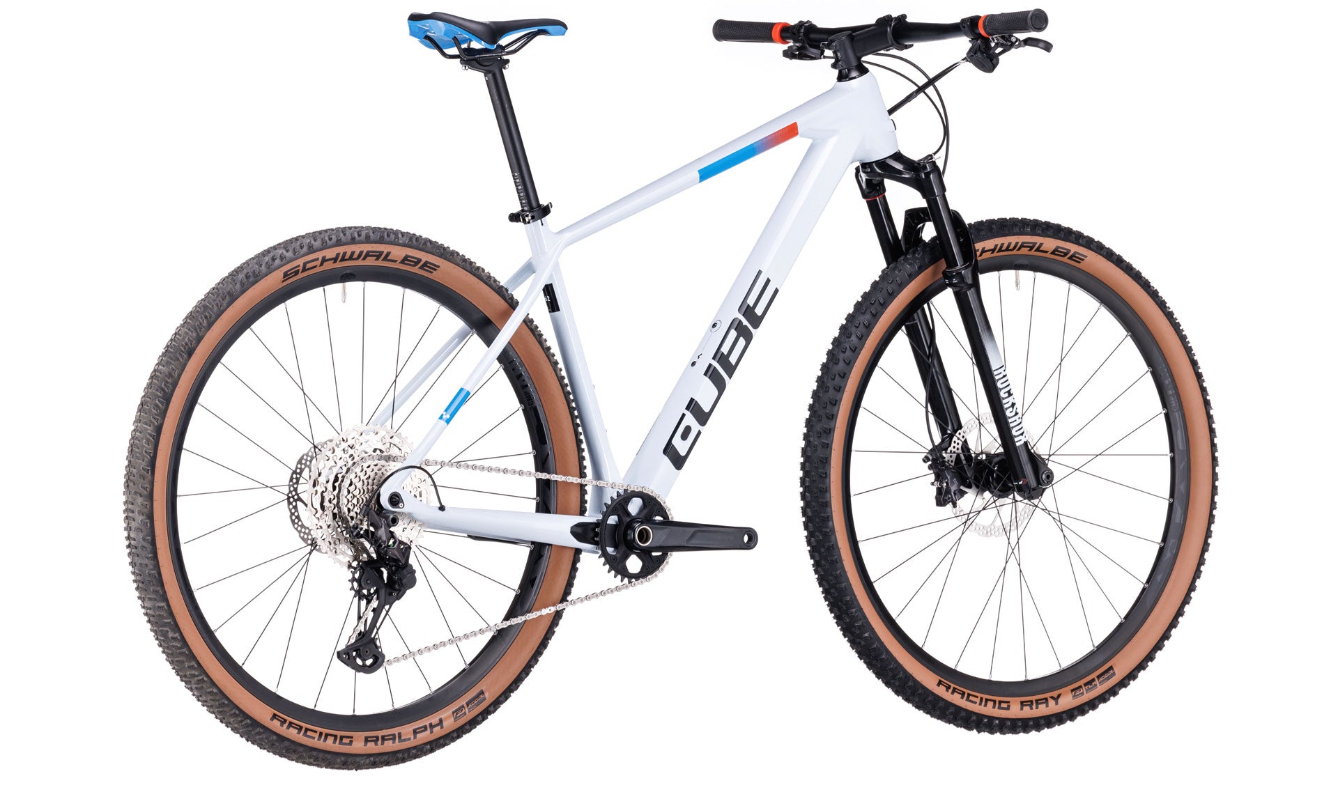 Cube Bicicleta MTB Reaction C:62 Pro White´n´Blue´n´Red - Rideshop