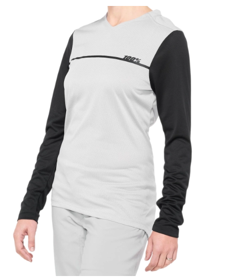 Jersey 100% Mujer Ridecamp Long Sleeve Grey Black