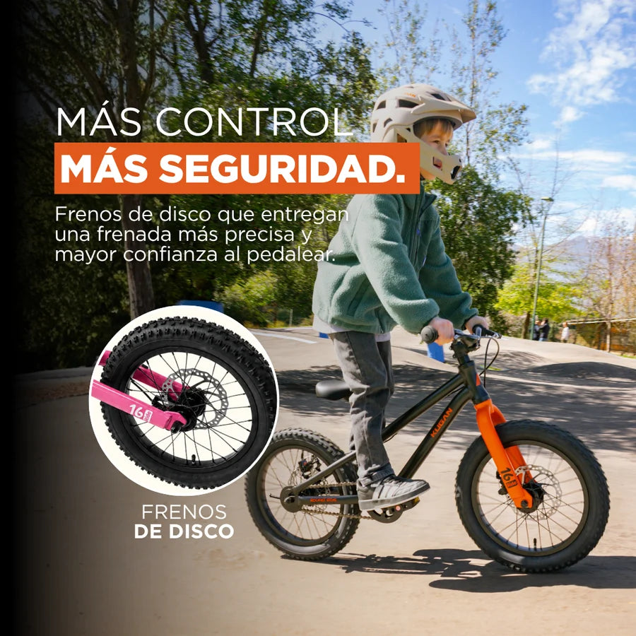 Bicicleta Niño kugan Rocket Ride 16 White Pink