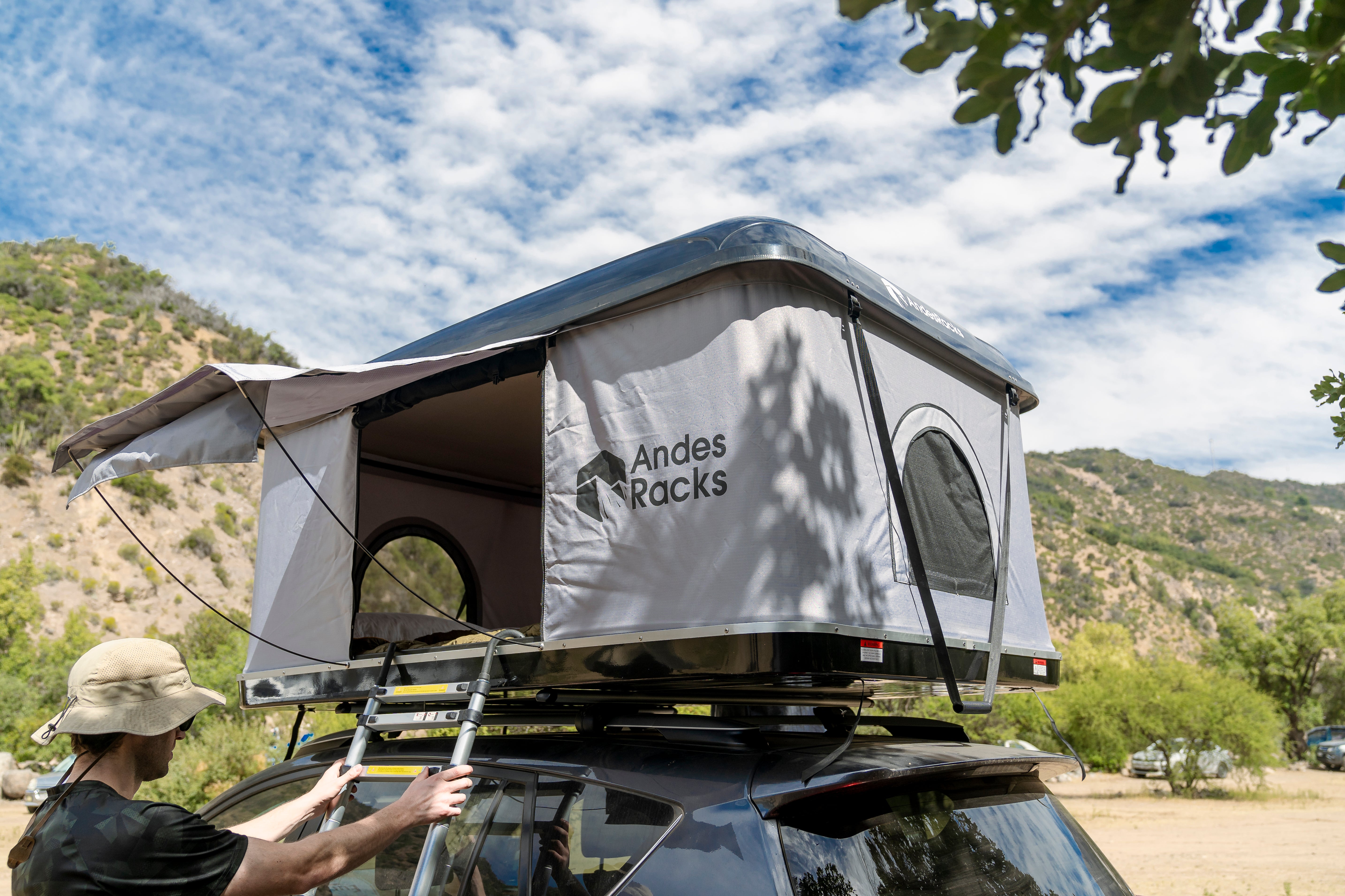Carpa de techo ABS vertical, 2 a 3 personas AndesRacks