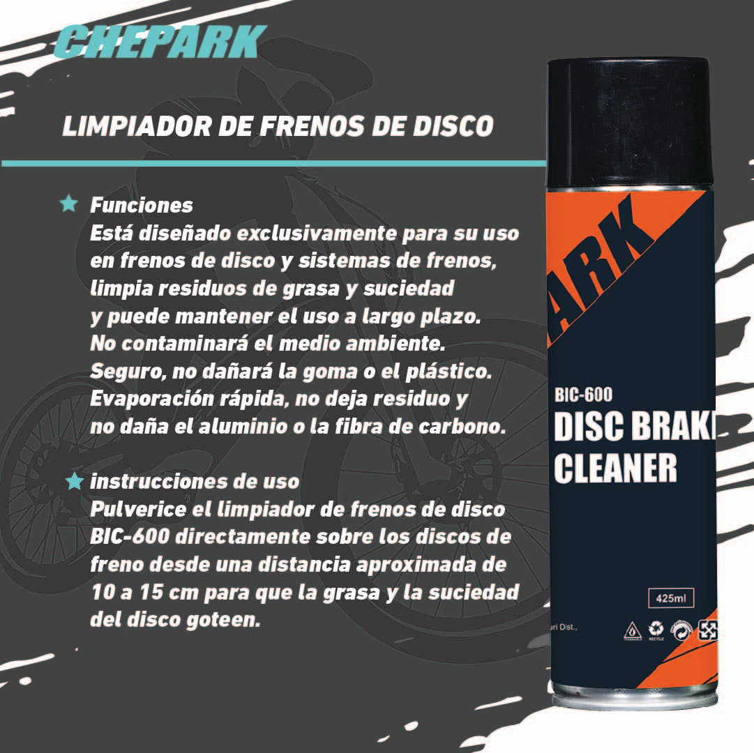Limpiador Chepark para Frenos de Disco Bicicleta