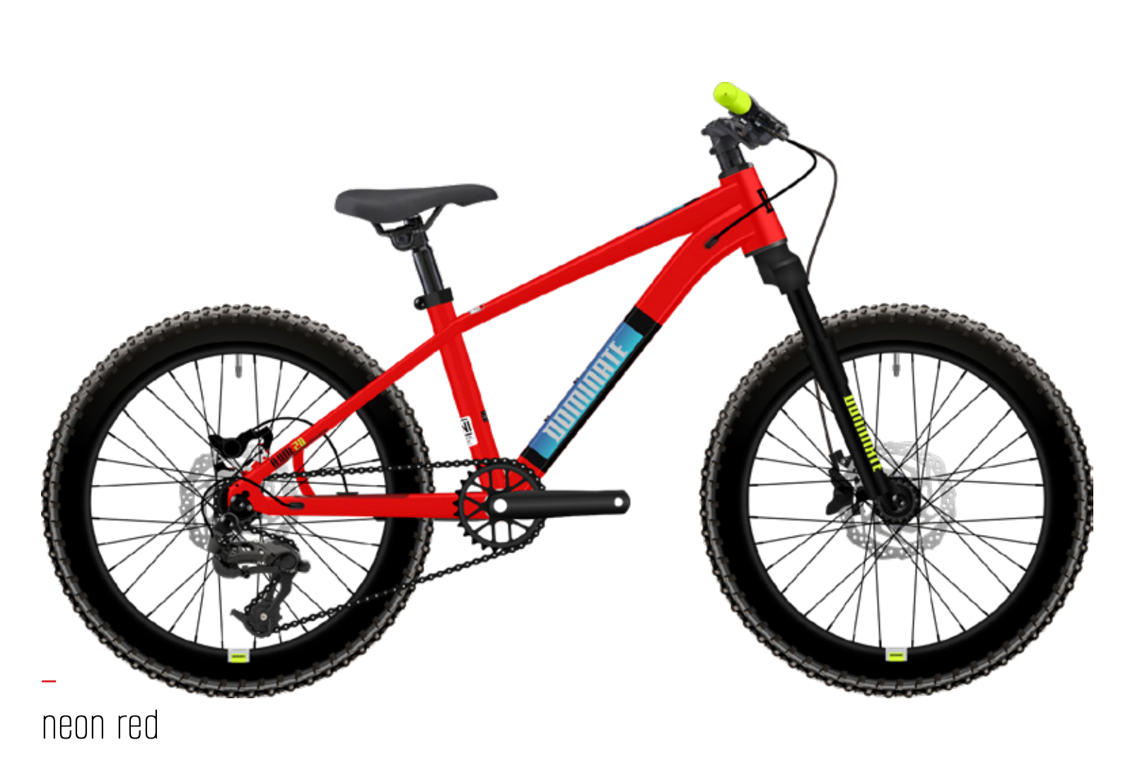 Bicicleta MTB Dominate Kids Aro 20" Neon Red