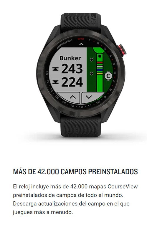 Reloj Inteligente Garmin Approach® S42 Negro