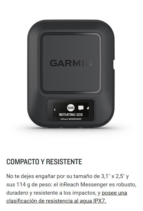 Comunicador Satelital Garmin inReach Messenger GPS