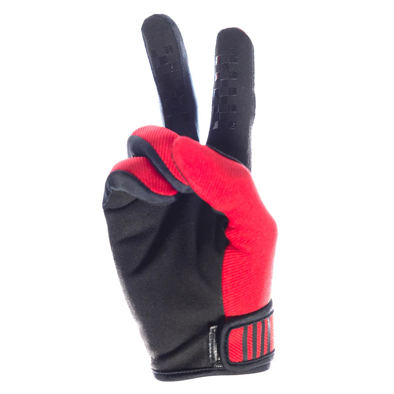 Guantes Niño Fasthouse Carbon Eternal Rojo