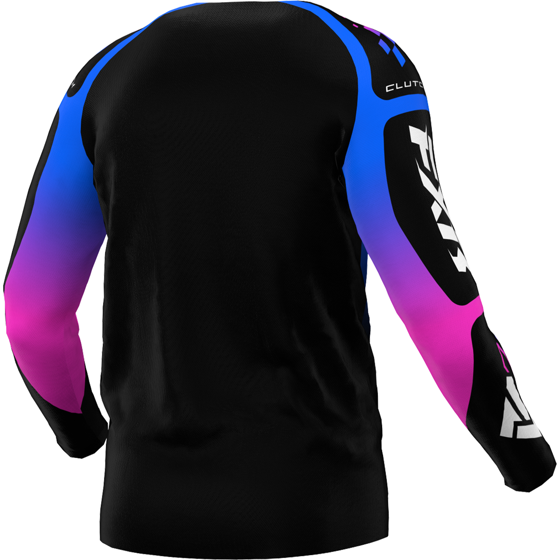 Polera Moto FXR Clutch Negro/Azul/Pink
