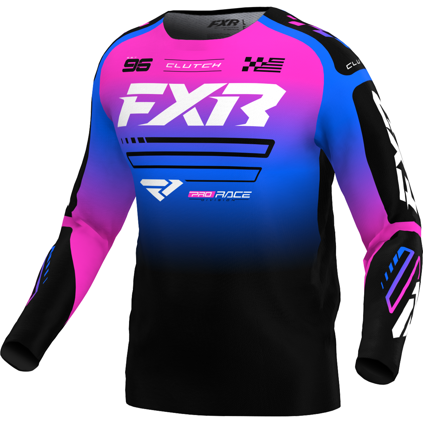 Jersey FXR Kids Cluth Black/Blue/Pink