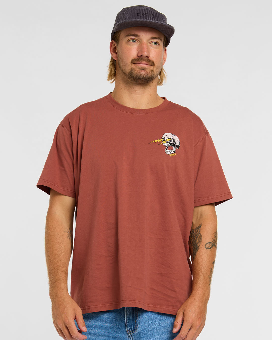 Camiseta de algodón para hombre | Color óxido