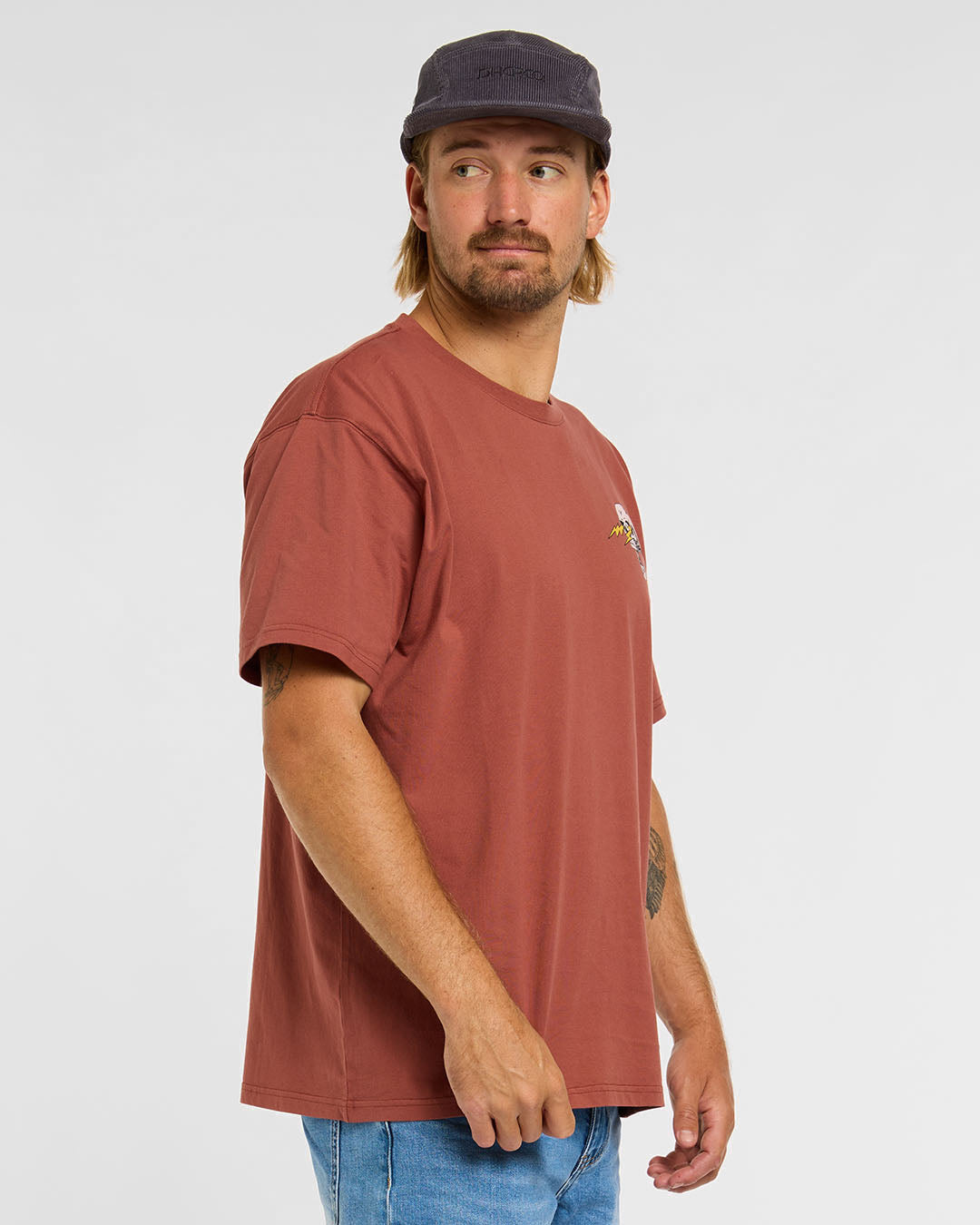 Camiseta de algodón para hombre | Color óxido