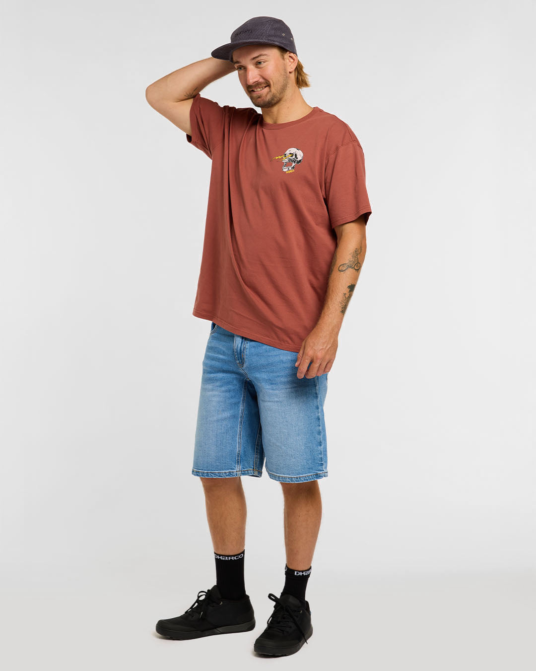 Camiseta de algodón para hombre | Color óxido