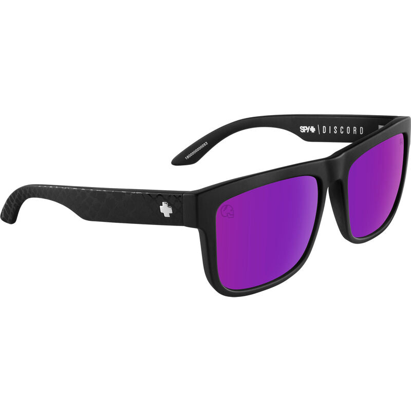 Anteojos SPY+ Discord Slayco Matte Black Viper - Happy Bronze Purple Spectra Mirror
